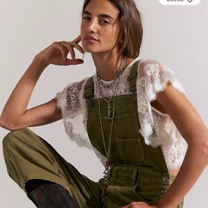 We The Free Good Luck Barrel Overalls